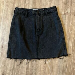 Hollister Ultra High Rise Black Denim Skirt